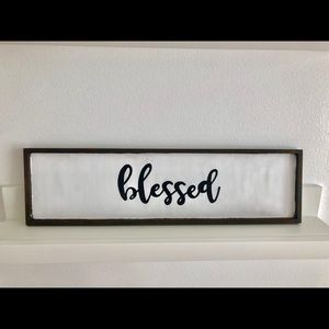 Farmhouse style sign “Blessed”